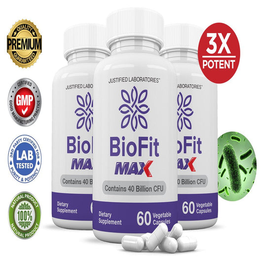 (3 Pack) Biofit Max Probiotic 40 Billion CFU Supplement for Men and Women 180 Capsules - Nutricity.com.au