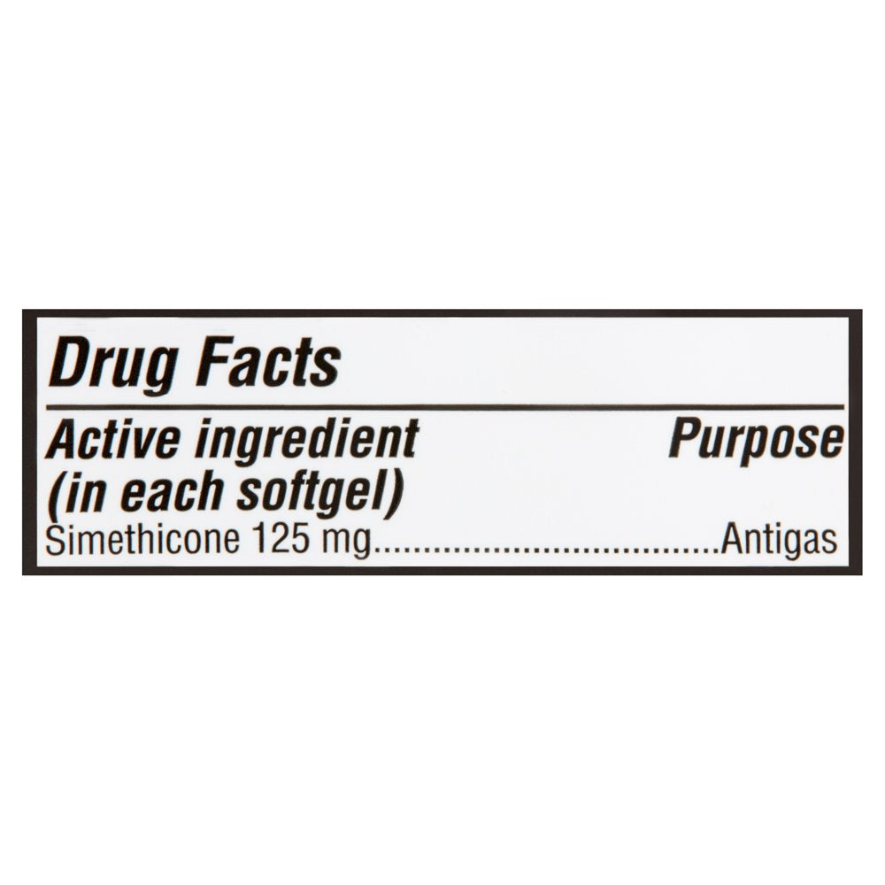 Equate Extra Strength Gas Relief Softgels Value Size, 125 Mg, 150 Count