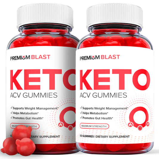 (2 Pack) Premium Blast Keto ACV Gummies - Supplement for Weight Loss - Energy & Focus Boosting Dietary Supplements for Weight Management & Metabolism - Fat Burn - 120 Gummies - Nutricity.com.au