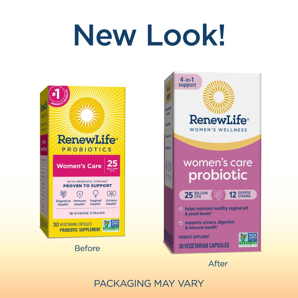 Renew Life Womens Wellness, Womens Care Probiotic, 25 Billion CFU per Cap., 30 Ct. Value Pack*