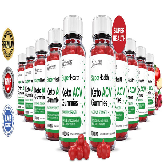 (10 Pack) Super Health Keto ACV Gummies 1000MG Dietary Supplement 600 Gummys - Nutricity.com.au