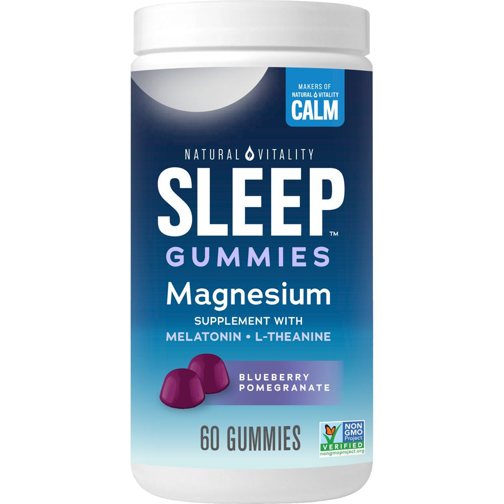 Natural Vitality SLEEP Magnesium Supplement Gummies, 60 Count