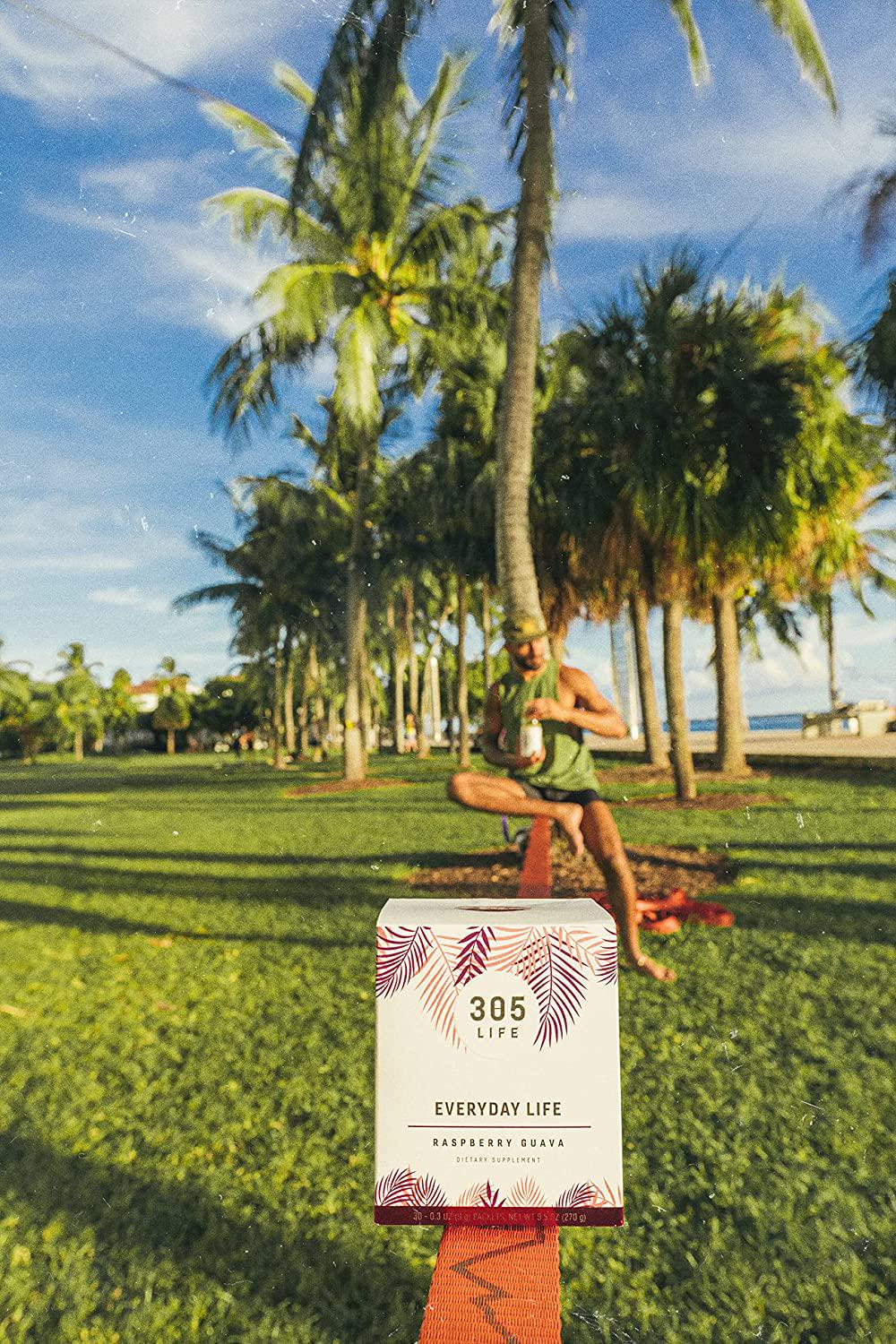 305 Life Everyday Life Raspberry Guava Powder Dietary Supplement for Men and Women 1 Box of 30 Packets