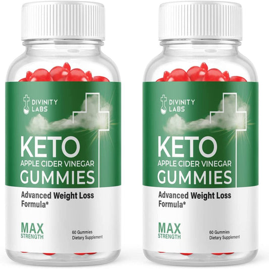 (2 Pack) Divinity Labs Keto ACV Gummies - Supplement for Weight Loss - Energy & Focus Boosting Dietary Supplements for Weight Management & Metabolism - Fat Burn - 120 Gummies - Nutricity.com.au