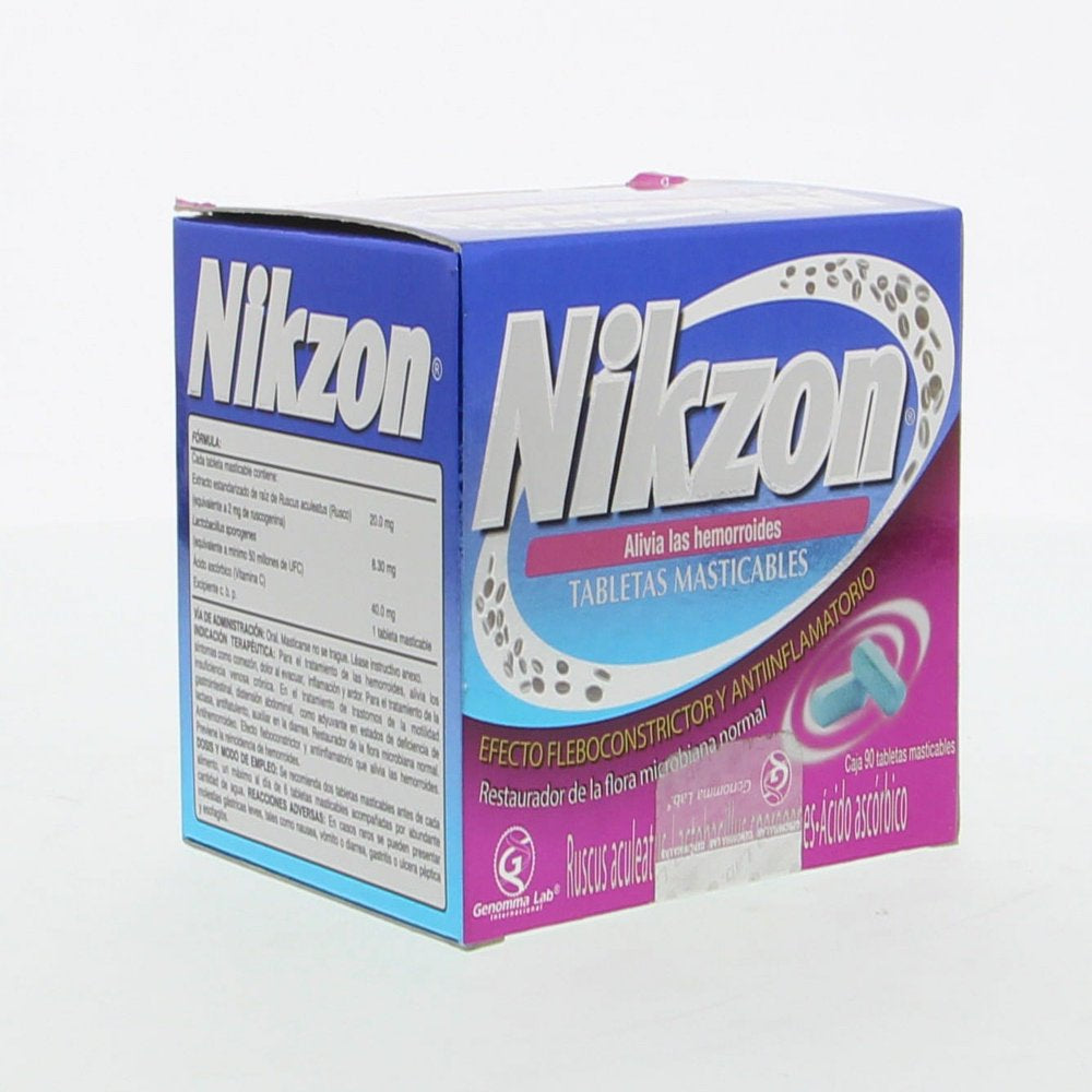 Nikzon Relieves Hemorrhoids - Alivia Las Hemorroides 90 Tab (Pack of 1)