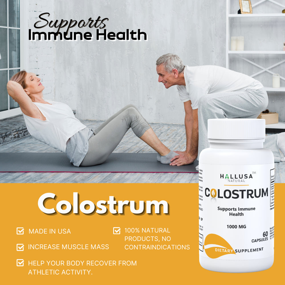 COLOSTRUM BOVINE 1000 Mg- Immune System Support - Gut Health - 60 Caps