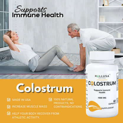 COLOSTRUM BOVINE 1000 Mg- Immune System Support - Gut Health - 60 Caps