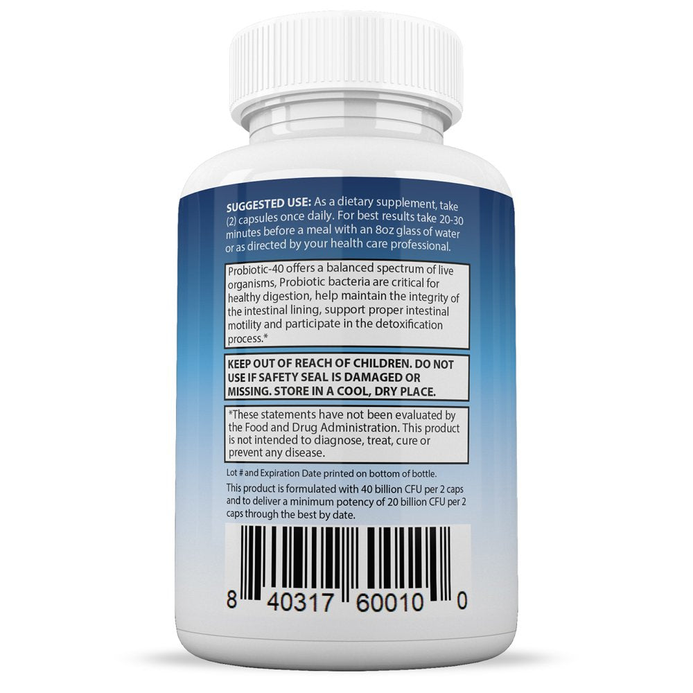 (5 Pack) Justified Laboratories Fungus Defend Max Probiotic 40 Billion CFU Supplement 300 Capsules