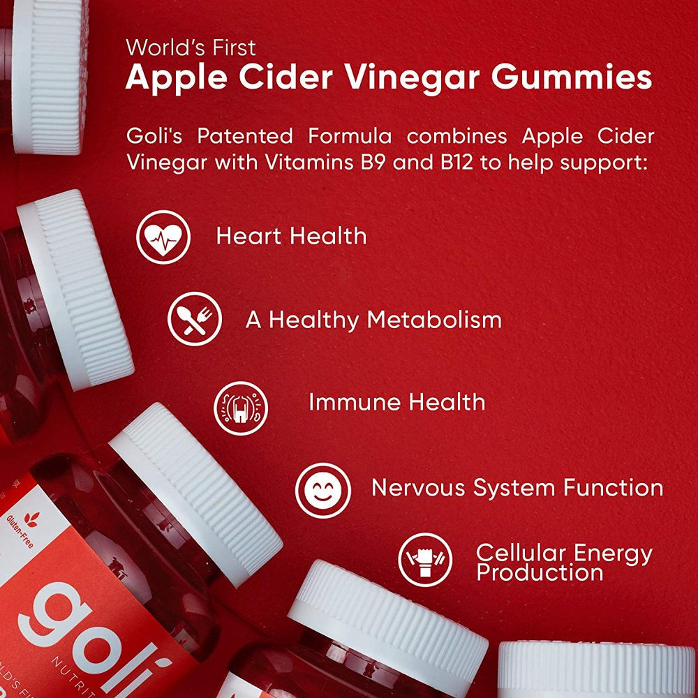 Goli Nutrition Apple Cider Vinegar Gummies, 120 Count