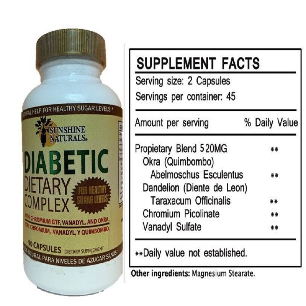 Diabenic Support Suger Blood Sugar , Low Sugar Control Supplement 90 Capsules
