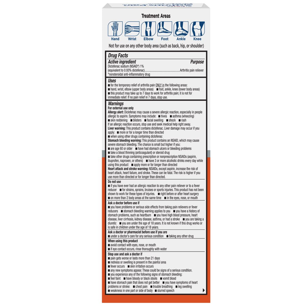 Equate Diclofenac Sodium Arthritis Pain Reliever Gel, 1.7 Oz