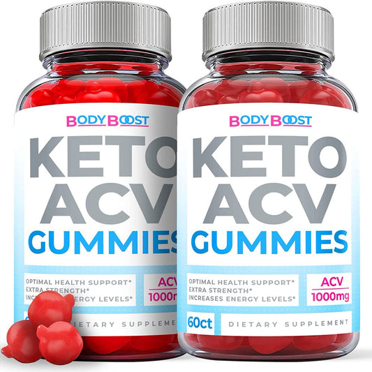 (2 Pack) Body Boost Keto ACV Gummies - Supplement for Weight Loss - Energy & Focus Boosting Dietary Supplements for Weight Management & Metabolism - Fat Burn - 120 Gummies - Nutricity.com.au