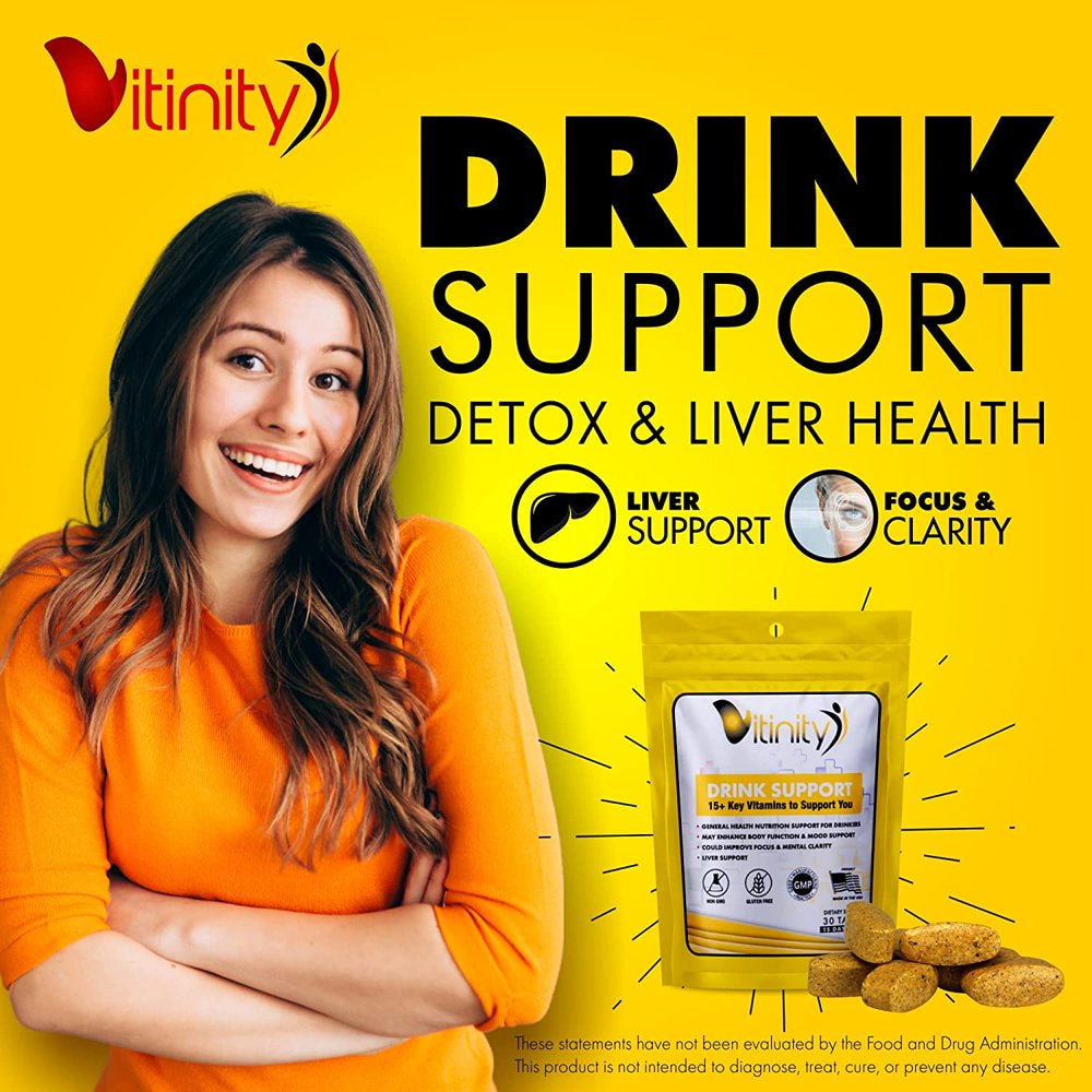Drink Support Supplement - Craving Support, Liver Health, Reduce Intake Formula - Kudzu, Milk Thistle, Holy Basil, NAC for All Natural Detoxify, Gradual Reduction, and Stopping - 15 Days