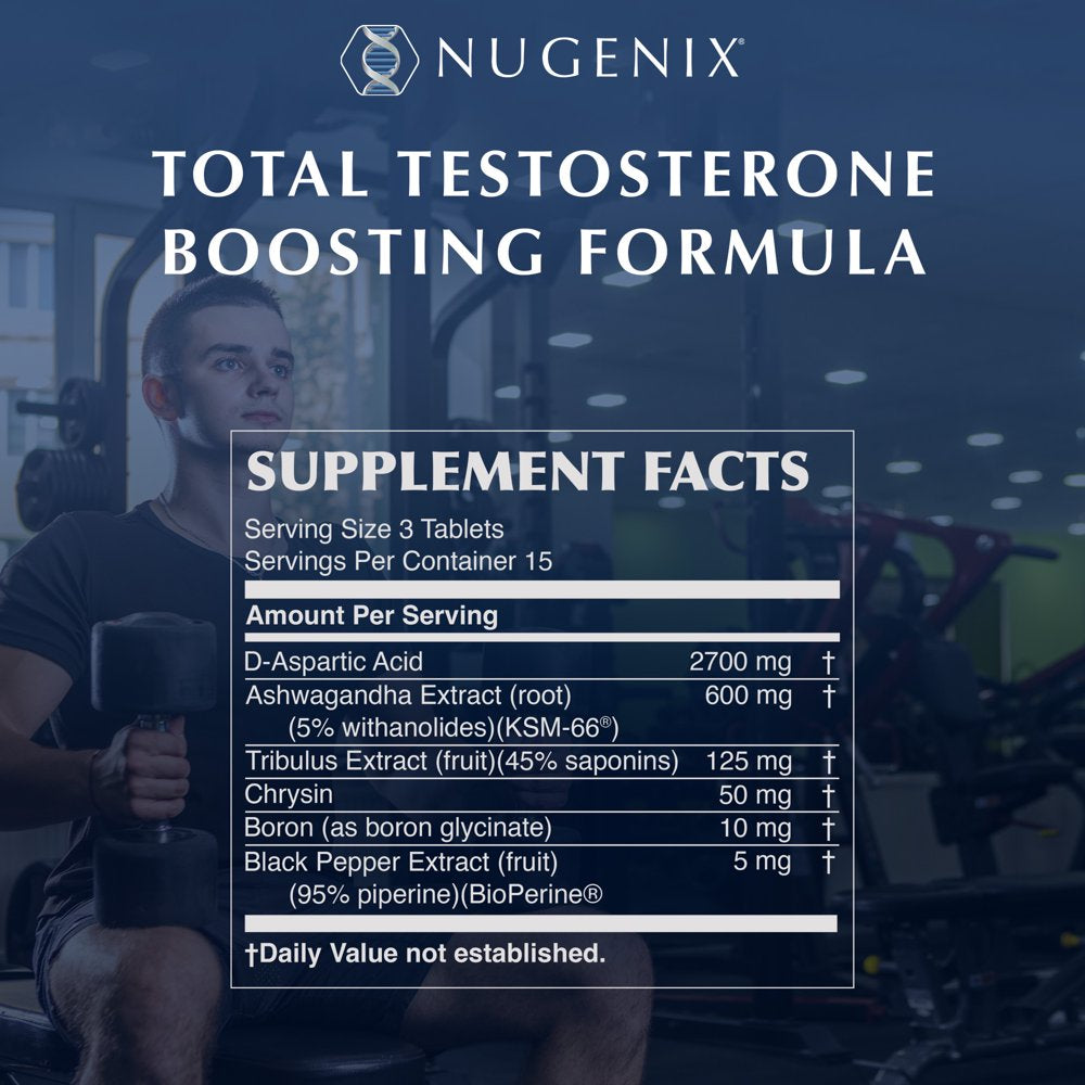 Nugenix Ultra Total and Free Testosterone Booster for Men, Dietary Supplement, 45 Count