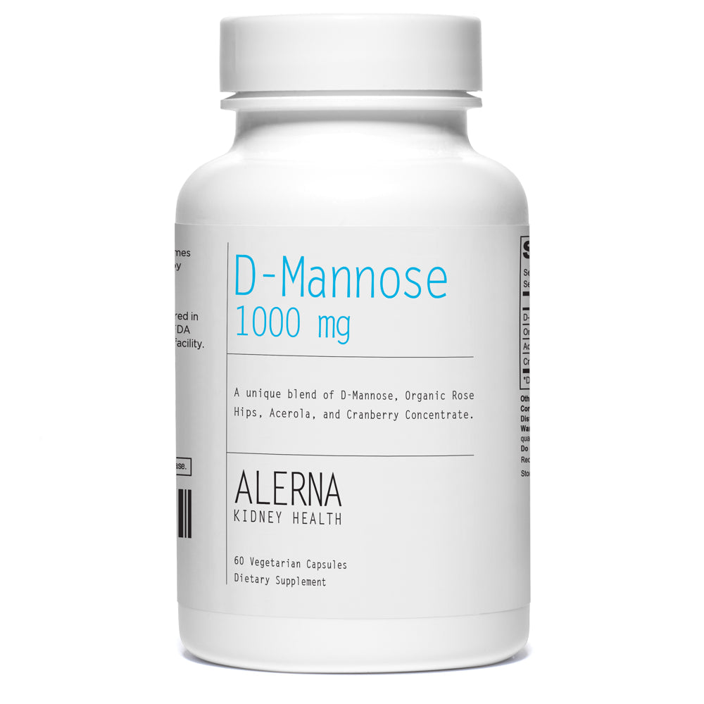 D-Mannose with Cranberry Extract 1000Mg, Urinary Tract Health, Kidney Cleanse, 60 Vegetarian Capsules
