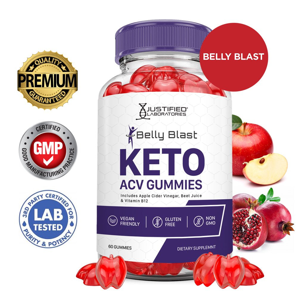 Belly Blast Keto ACV Gummies 1000MG Dietary Supplement 60 Gummys