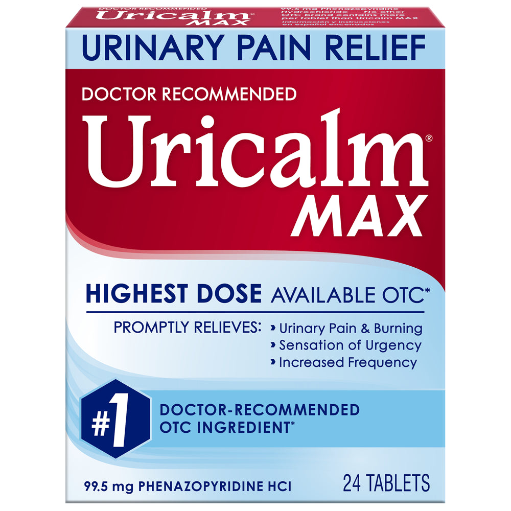 URICALM Maximum Strength Urinary Pain Relief Tablets, 24 Ct