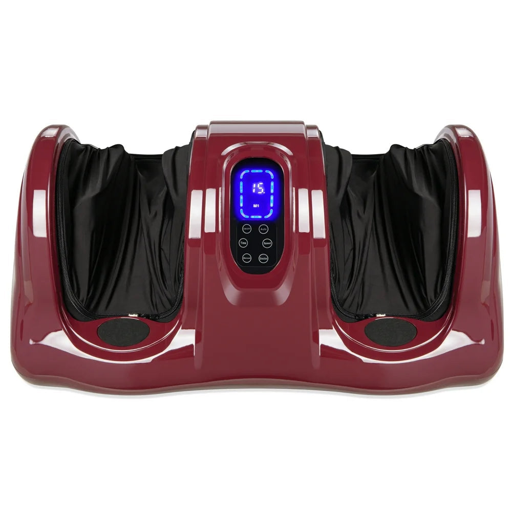 Best Choice Products Therapeutic Kneading & Rolling Shiatsu Foot Massager W/ High Intensity Rollers, Remote - Burgundy