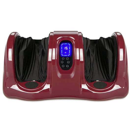 Best Choice Products Therapeutic Kneading & Rolling Shiatsu Foot Massager W/ High Intensity Rollers, Remote - Burgundy