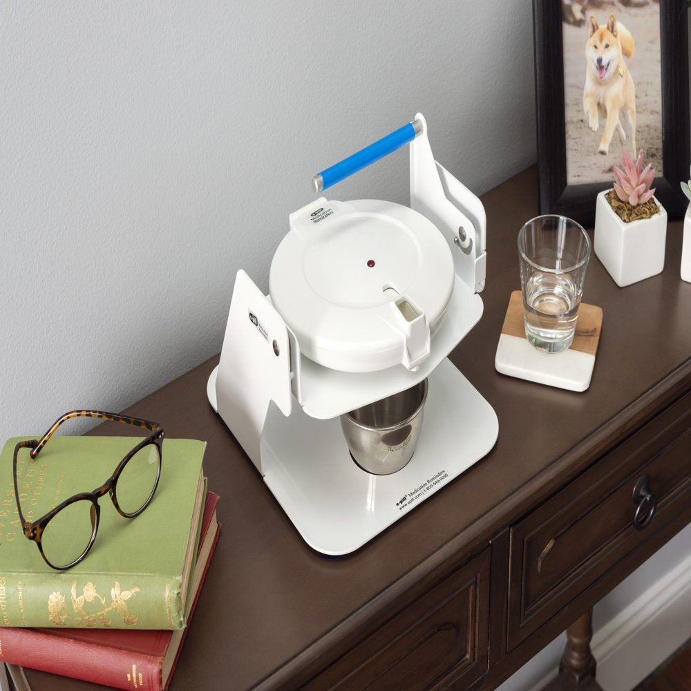 E-Pill Station - Locked Automatic Pill Dispenser with Tipper Base - White Lid