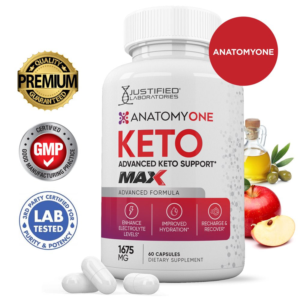 Anatomy One Keto ACV MAX Pills 1675Mg Alternative to Gummies Dietary Supplement 60 Capsules