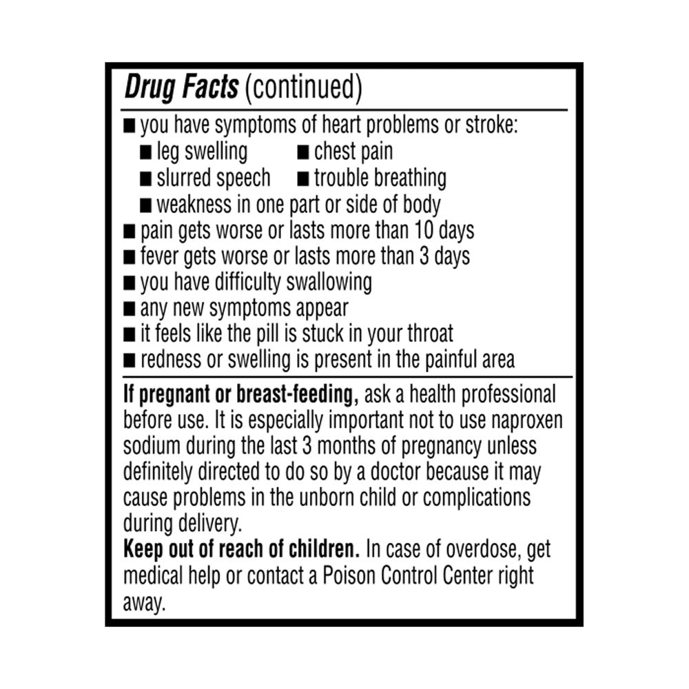 Equate All Day Back & Muscle Pain Relief Naproxen Sodium Tablets, 220Mg, 90 Count