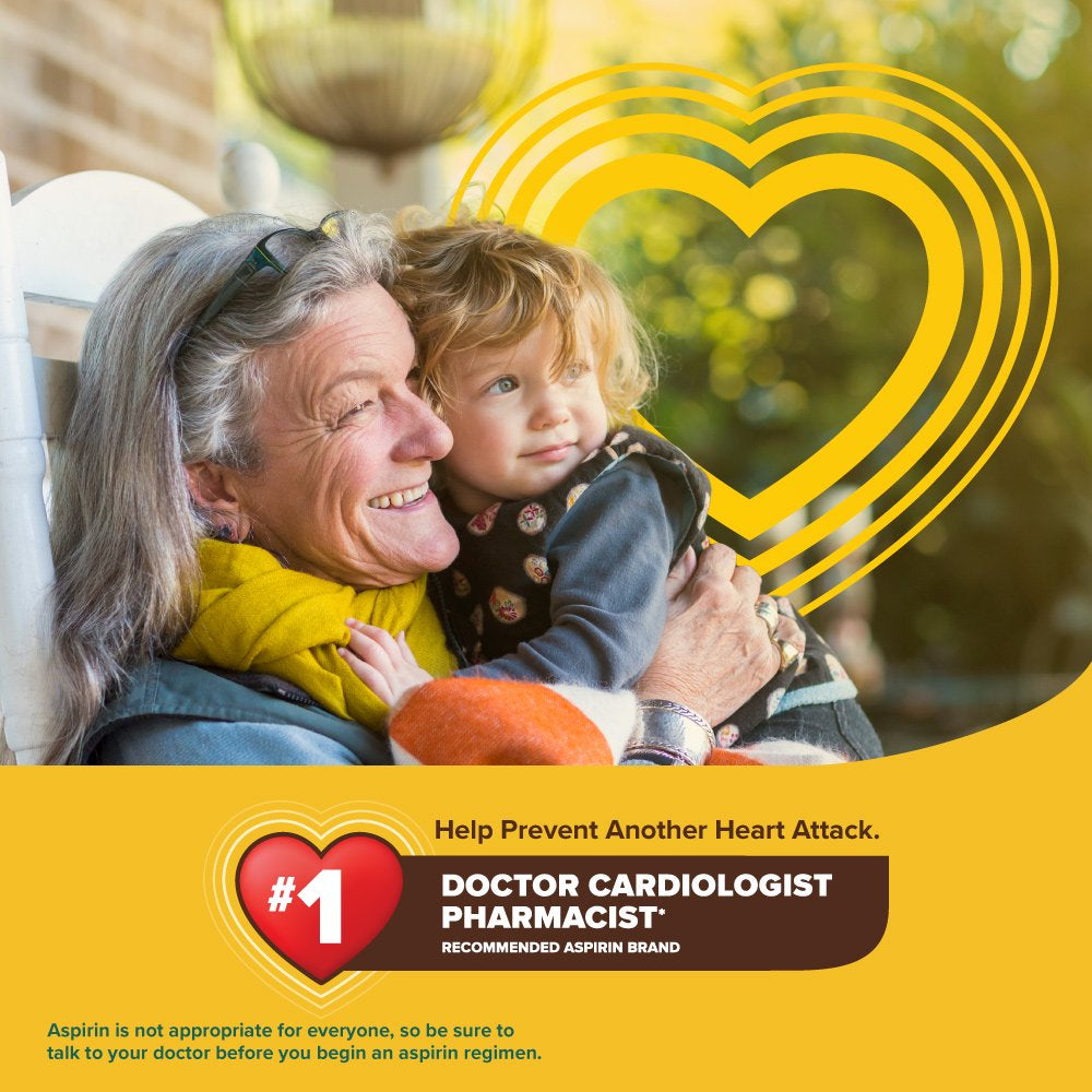 Aspirin Regimen Bayer Low Dose Pain Reliever Enteric Coated Tablets, 81Mg, 120 Count