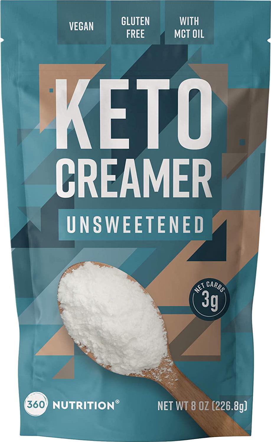 360 Nutrition Keto Creamer with MCT Oil | Unsweetened | Dairy Free Coffee Creamer Milk Substitute | Weight Loss, Energy, Fat Loss