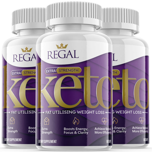 (3 Pack) Regal - Keto Supplement for Weight Loss - Energy & Focus Boosting Dietary Supplements for Weight Management & Metabolism - Advanced Fat Burn Raspberry Ketones Pills - 180 Capsules - Nutricity.com.au