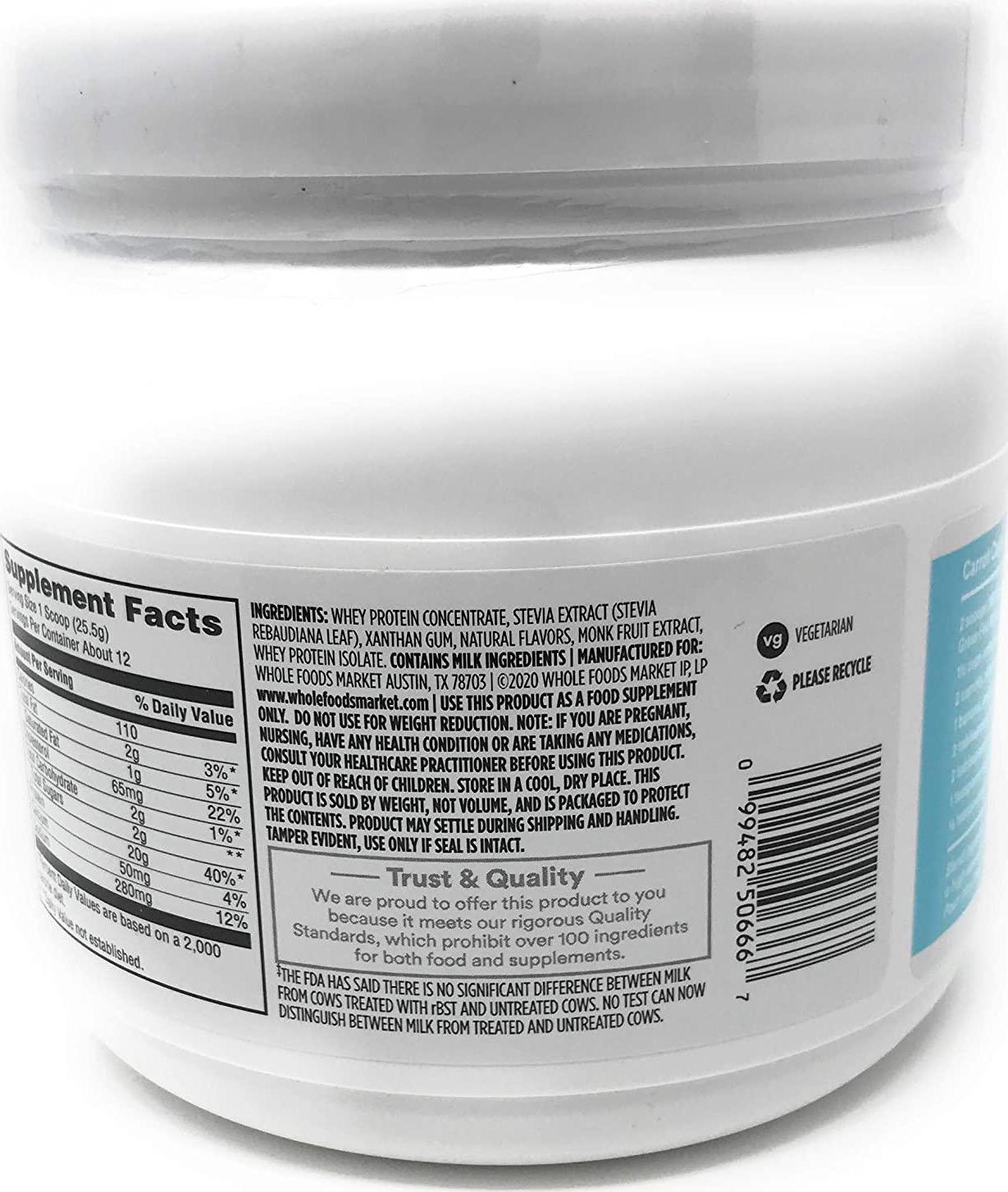 365 by Whole Foods Market, Protein Whey Grassfed Vanilla, 10.8 Ounce