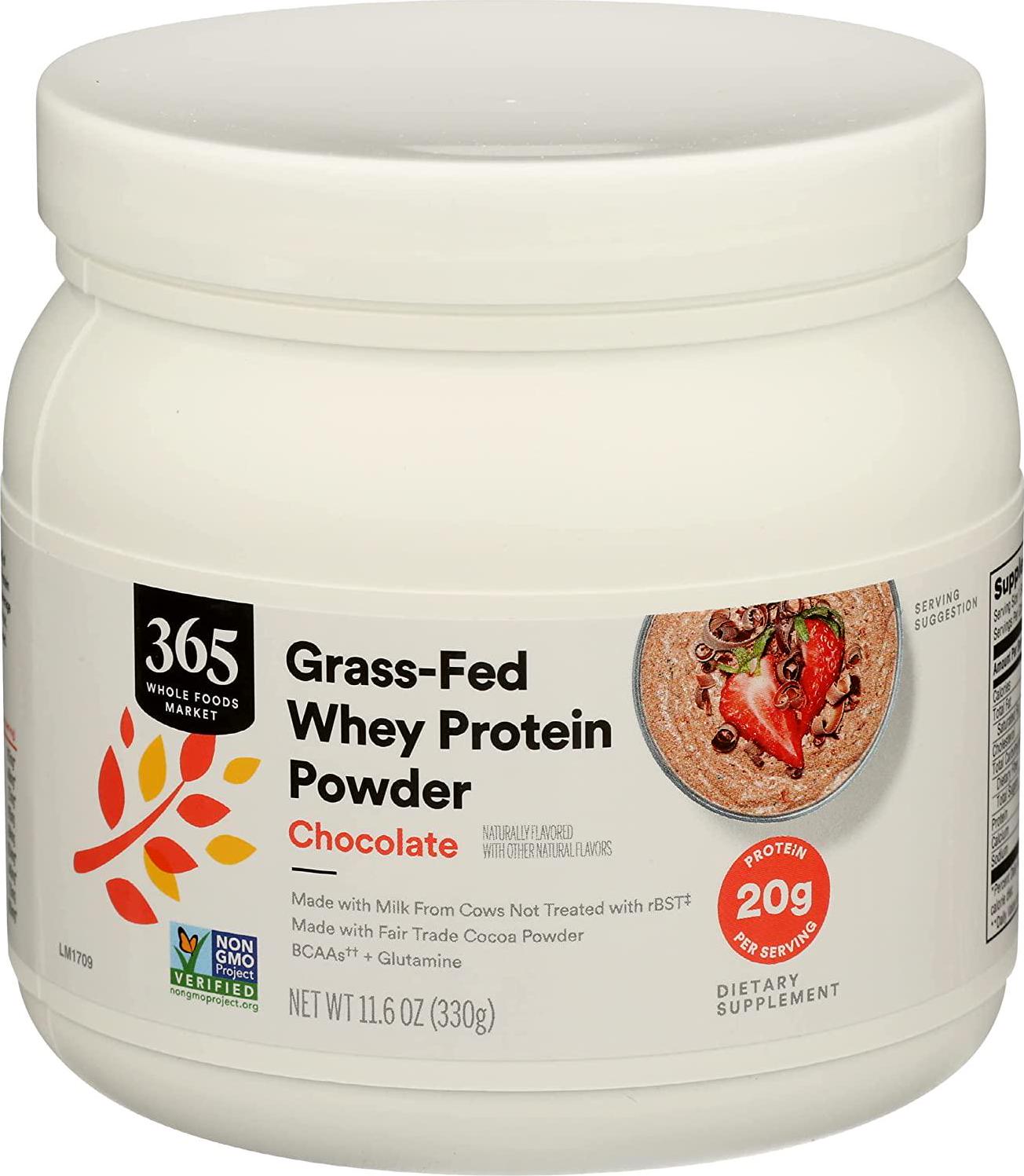 365 by Whole Foods Market, Protein Whey Grassfed Chocolate, 11.6 Ounce