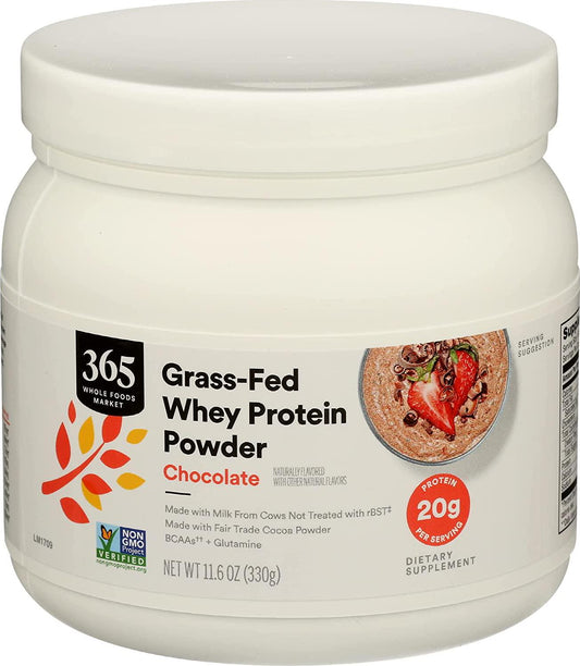 365 by Whole Foods Market, Protein Whey Grassfed Chocolate, 11.6 Ounce