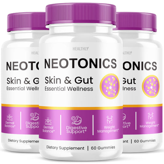 (3 Pack) Neotonics Skin and Gut Gummies Dermal Balance Digestive Support and Weight Management (180 Gummies) - Nutricity.com.au