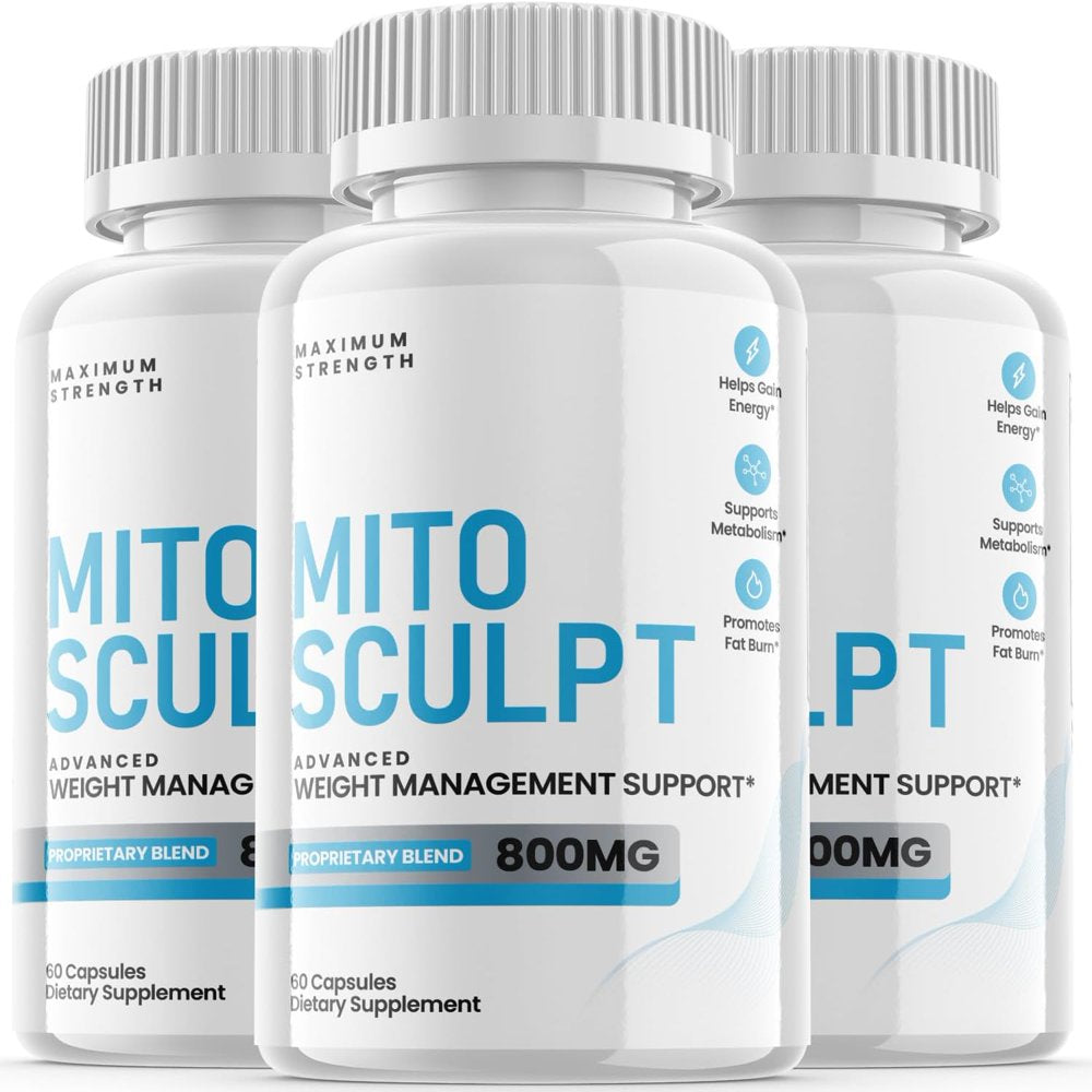 (3 Pack) Mito Sculpt - Keto Weight Loss Formula - Energy & Focus Boosting Dietary Supplements for Weight Management & Metabolism - Advanced Fat Burn Raspberry Ketones Pills - 180 Capsules - Nutricity.com.au