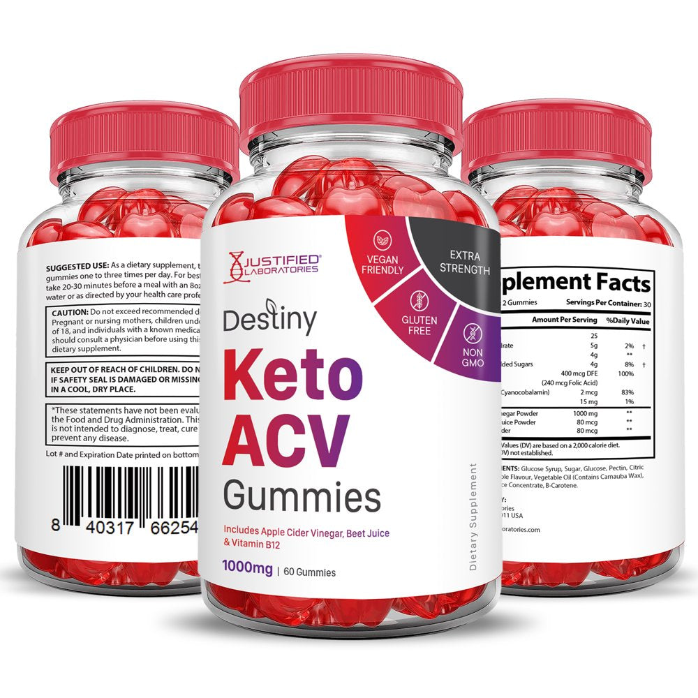 Destiny Keto ACV Gummies 1000Mg & Keto ACV Pills 1275MG Bundle