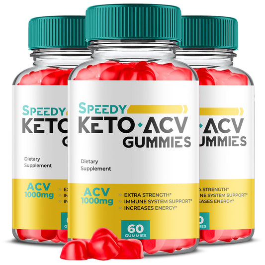 (3 Pack) Speedy Keto ACV Gummies - Supplement for Weight Loss - Energy & Focus Boosting Dietary Supplements for Weight Management & Metabolism - Fat Burn - 180 Gummies - Nutricity.com.au