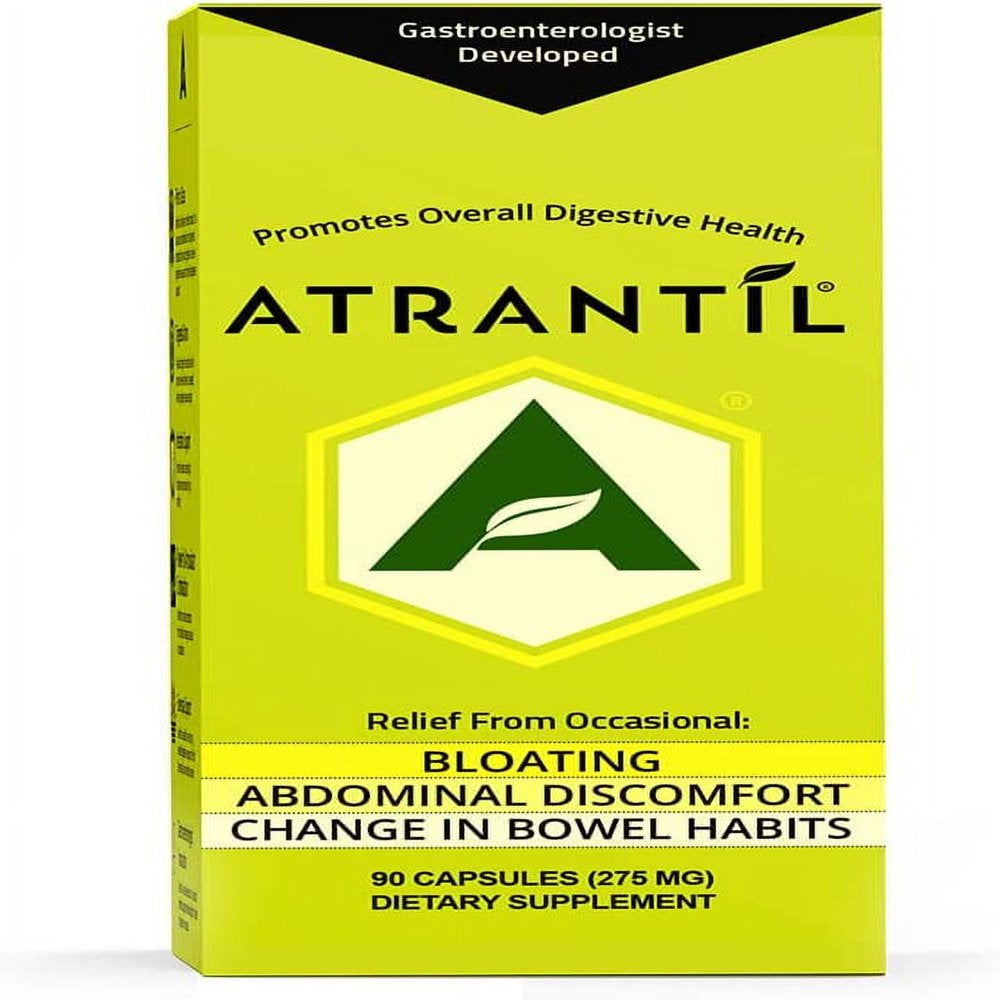 Atrantil 90 Capsules-Antioxidant Packed Polyphenol for Bloating and Gas Relief, Abdominal Discomfort, Constipation, Diarrhea, Postbiotic, Change in Bowel Habits and Everyday Digestive Health