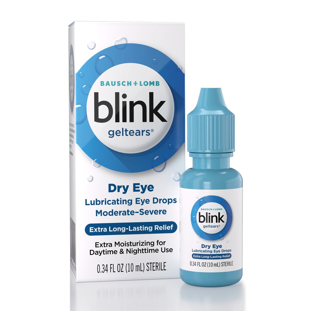Blink Gel Tears Lubricating Eye Drops, from Bausch + Lomb, 0.34 Fl Oz