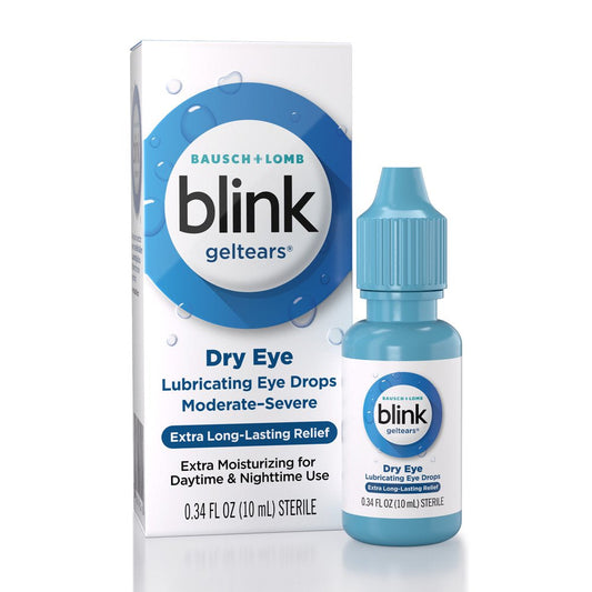 Blink Gel Tears Lubricating Eye Drops, from Bausch + Lomb, 0.34 Fl Oz