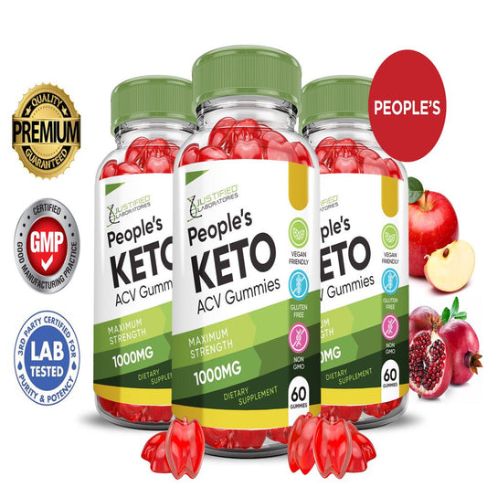 (3 Pack) Peoples Keto ACV Gummies 1000MG Dietary Supplement 180 Gummys - Nutricity.com.au