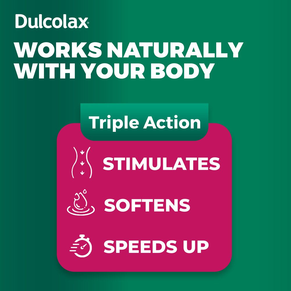 Dulcolax Pink Stimulant Laxative Tablets, Overnight Relief (25Ct)