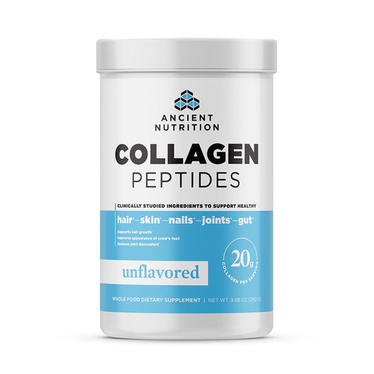 Collagen Peptides by Ancient Nutrition, Collagen Peptides Powder, Unflavored Hydrolyzed Collagen, Supports Healthy Skin, Joints, Gut, Keto and Paleo Friendly, 14 Servings, 20G Collagen per Serving