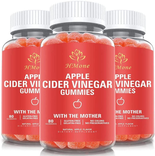 3Pack Organic Apple Cider Vinegar Gummies ACV Gummy with Mother for Immune Support, Energy Boost and Gut Health - Supports Digestion, Detox and Cleanse for Adults and Kids