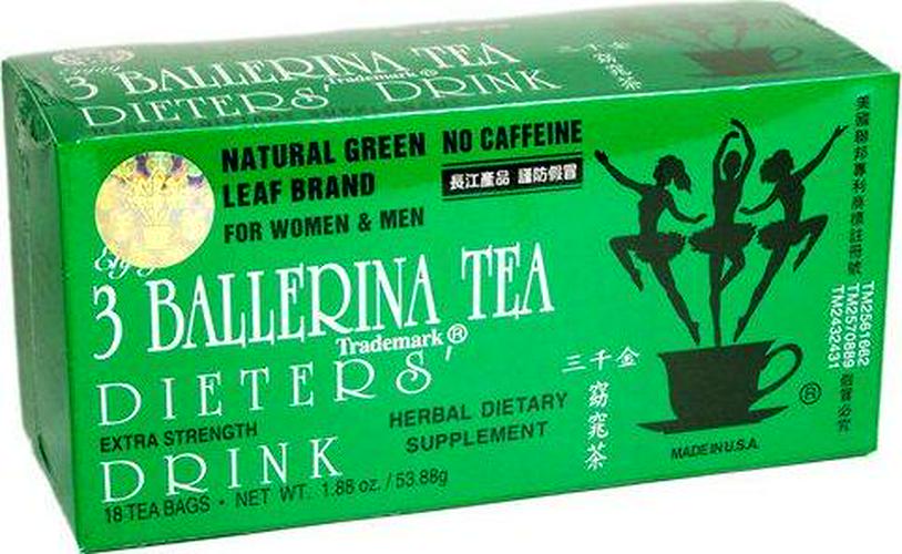 3 Ballerina Tea Dieters' Drink Extra Strength 18 Bags
