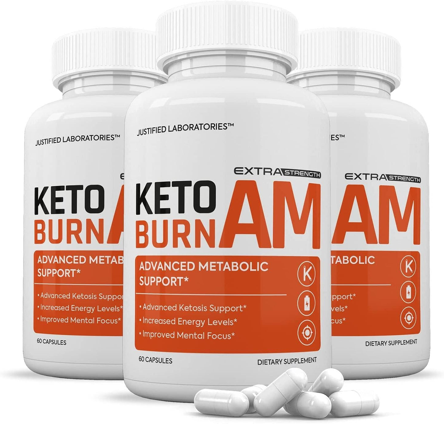 (3 Pack) Keto Burn AM Pills Includes Apple Cider Vinegar goBHB Exogenous Ketones Advanced Ketogenic Supplement Ketosis Support for Men Women 180 Capsules - Nutricity.com.au