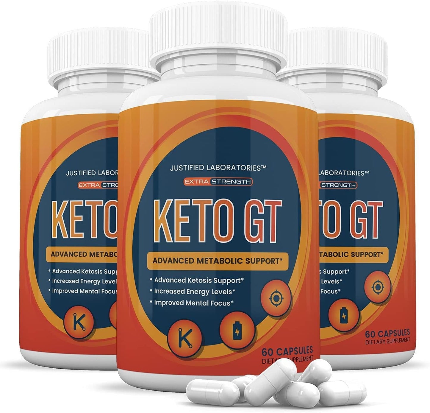 (3 Pack) Keto GT Advanced Includes Apple Cider Vinegar goBHB Exogenous Ketones Keto Pills Supplement Premium Ketosis Support for Men Women 180 Capsules - Nutricity.com.au