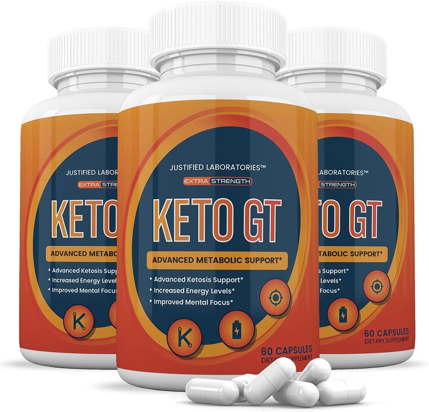 (3 Pack) Keto GT Advanced Includes Apple Cider Vinegar goBHB Exogenous Ketones Keto Pills Supplement Premium Ketosis Support for Men Women 180 Capsules - Nutricity.com.au