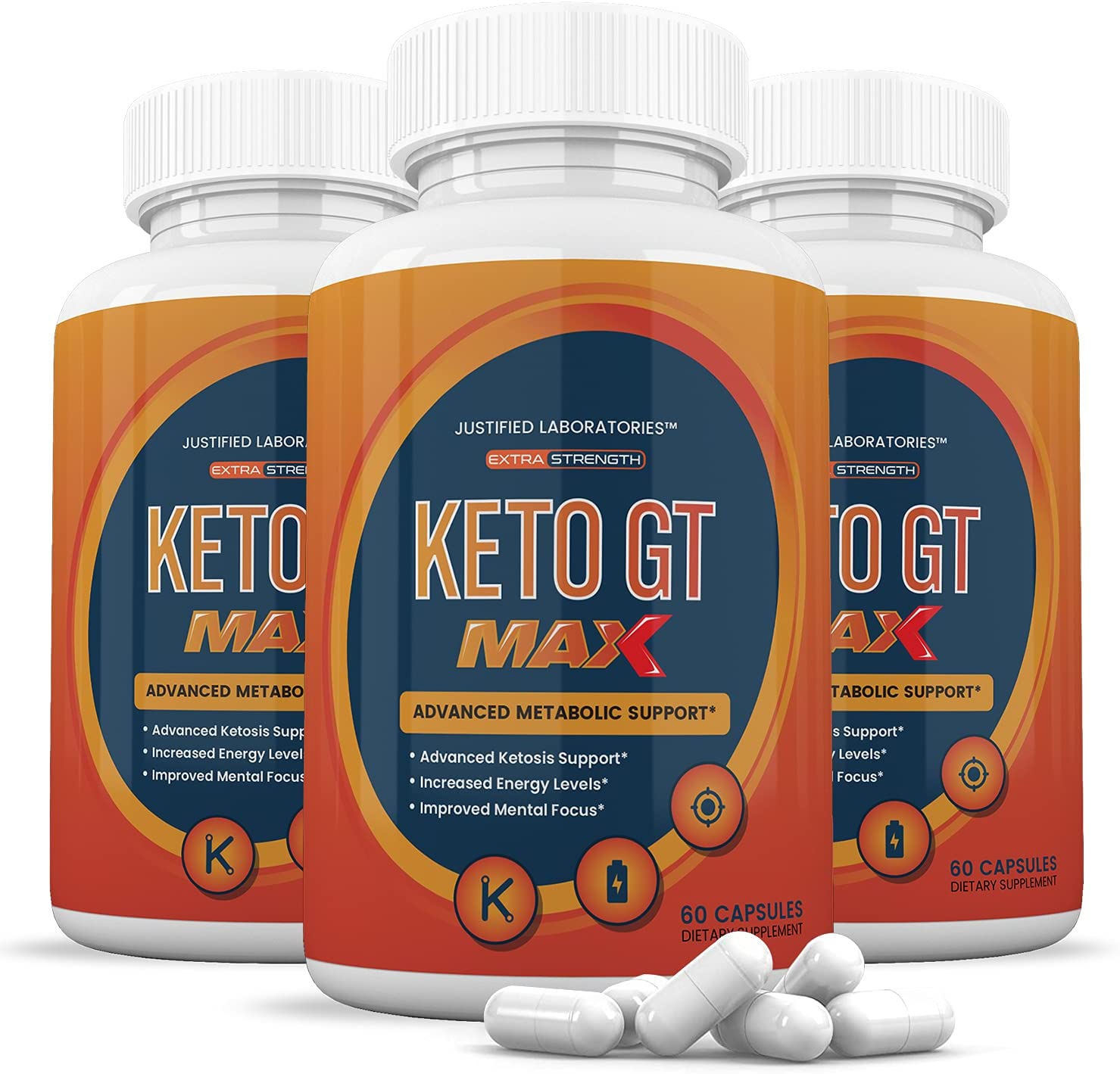 (3 Pack) Keto GT Max 1200MG Includes Apple Cider Vinegar goBHB Exogenous Ketones Keto Pills Supplement Premium Ketosis Support for Men Women 180 Capsule - Nutricity.com.au