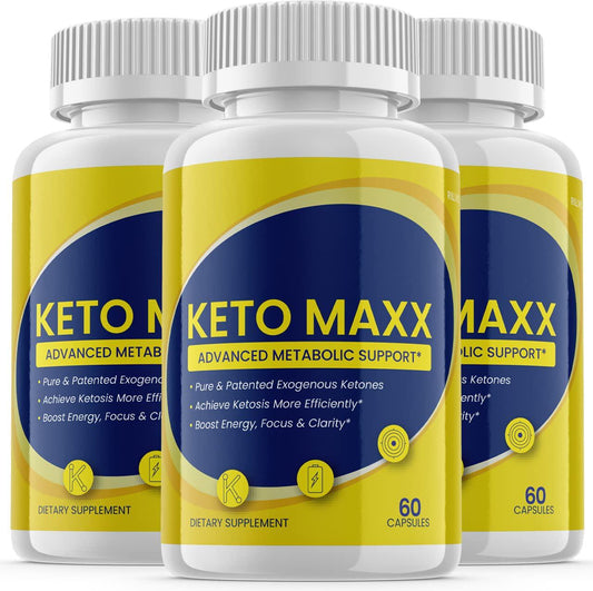 (3 Pack) Keto Maxx Pills, Advanced Ketogenic Formula (180 Capsules) - Nutricity.com.au