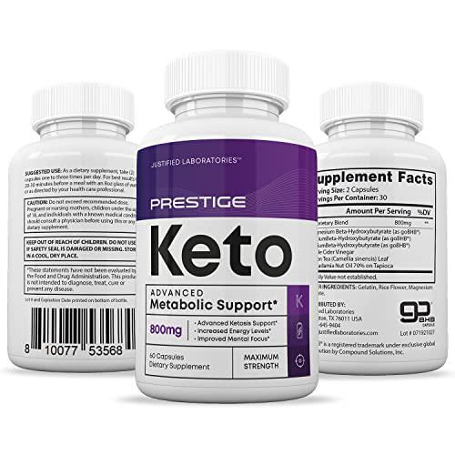 (3 Pack) Prestige Keto Pills Includes Apple Cider Vinegar goBHB Exogenous Ketones Advanced Ketogenic Supplement Ketosis Support for Men Women 180 Capsules - Nutricity.com.au